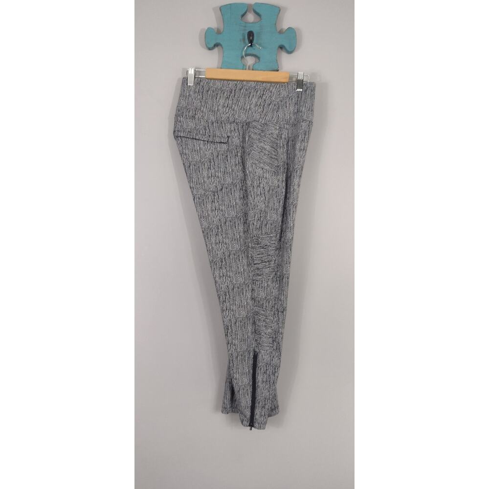 Athleta Delancey Textured Moto Leggings 2X Black White High Rise